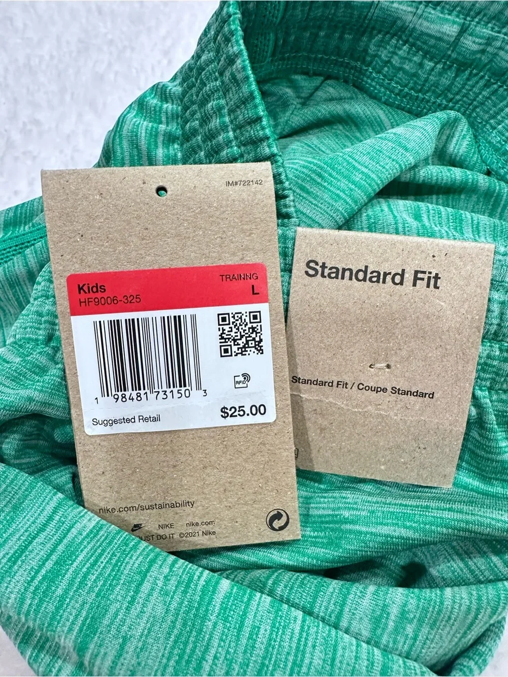 Boy’s Nike Green Shorts